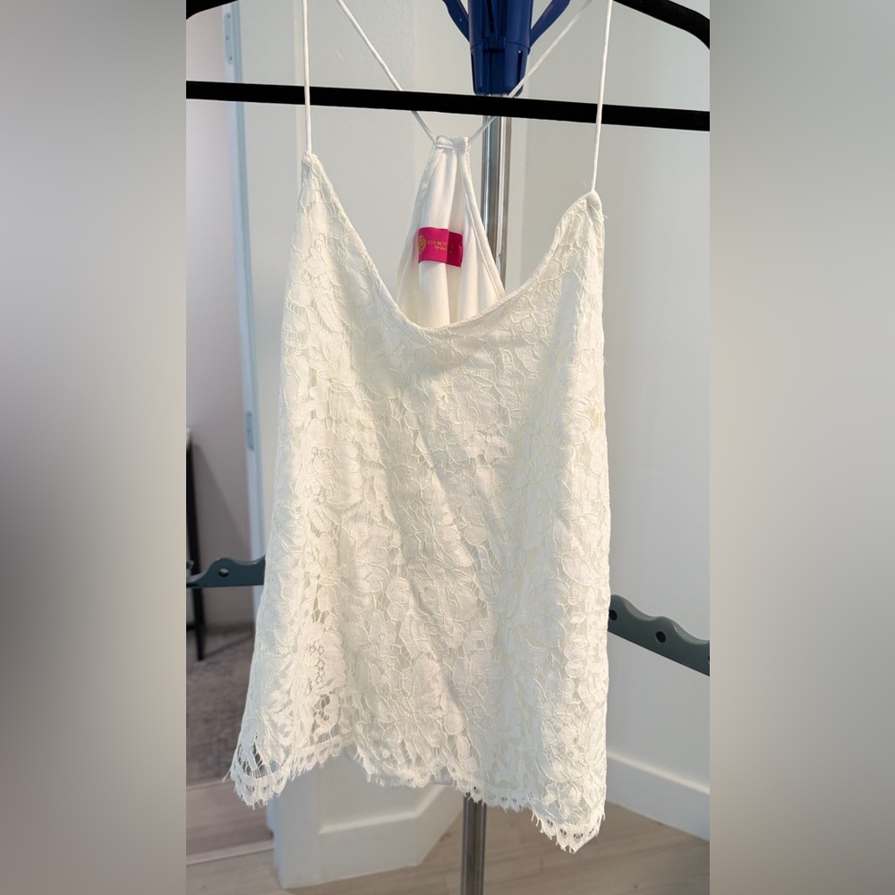 Macbeth Collection by Margaret Josephs Lace Camisole in Cream